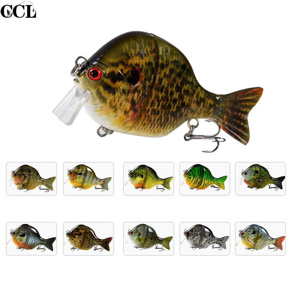 Wobblers Lifelike 2 Jointed Crankbait Topwater Fishing Lures 3.5inch 32g Sunfish Crank Baits|Наживки для рыбной ловли| |