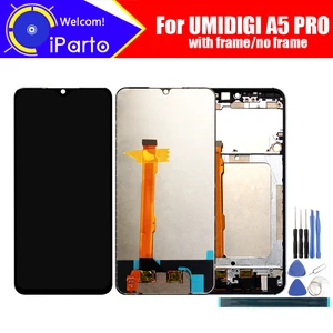 umidigi a5 pro lcd displaytouch screen digitizer 100 original tested lcd screen glass panel for a5 protools adhesive free global shipping
