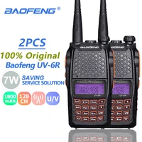 2pcs baofeng uv 6r walkie talkie 7w uhfvhf cb radio dual band uv 6r professionnel uv6r transceiver hf ham radio ptt transceiver
