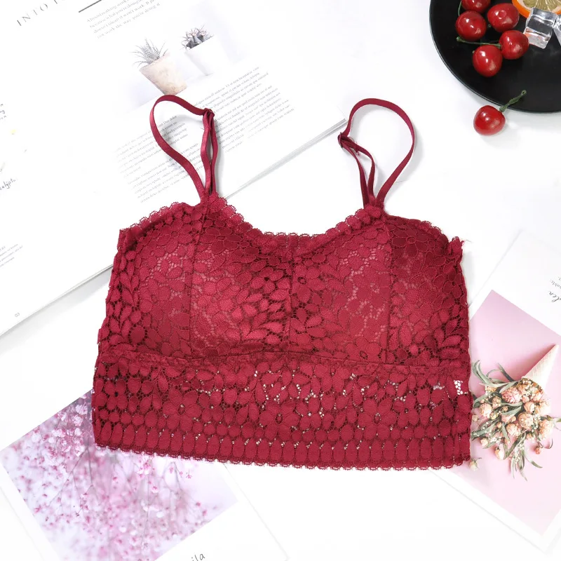 Женский кружевной бюстгальтер с глубоким v образным вырезом беспроводной 5