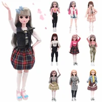 13 doll clothes accessory daily casual wear for 60cm bjd doll shirts plaid strap skirt doll accessories dress up toys