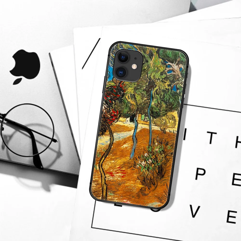 

Vincent Willem Van Gogh Tardis Phone Case For iPhone 5 5S SE 2020 6 6S 7 8 Plus 11 12 Mini X XS XR Pro Max black Coque 3D Prime