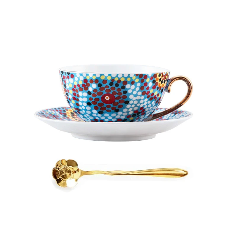 Модная кофейная чашка блюдца Европейский маленький роскошный английский стиль