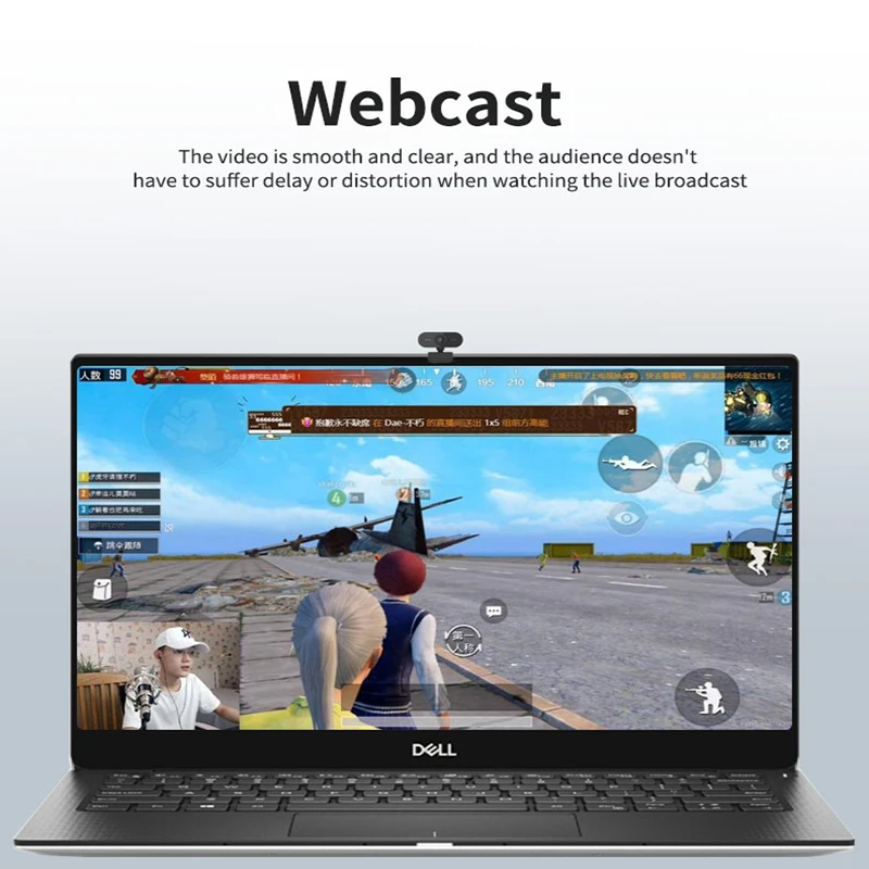 

Webcam 1080P high-definition webcam, used for microcomputer, game live video call conference work, and with microphone USB plug
