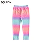 DXTONЛеггинсы для маленьких девочек; Радужные детские узкие брюки для малышей; Повседневные узкие детские брюки; Весенне-осенние штаны для девочек; Одежда