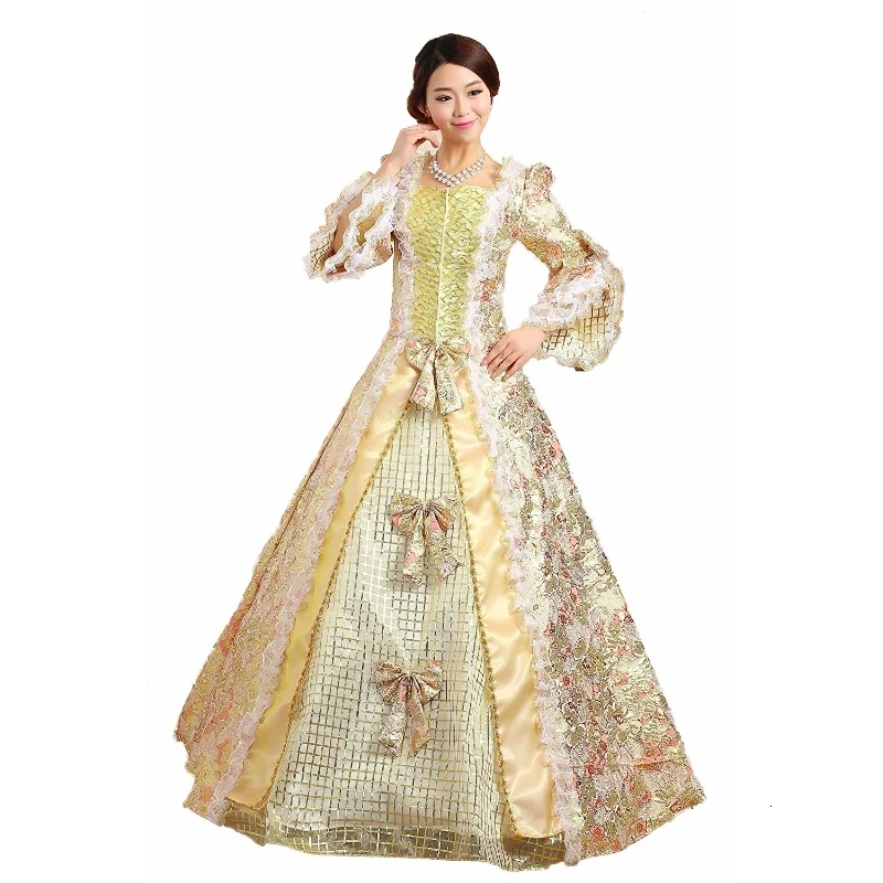 

KEMAO Victorian Rococo Costume Dress Vintage Cosplay Dress Party Dress