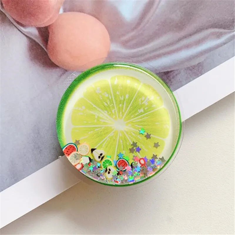 flower fruits rainbow expanding stand mount phone socket fold mobile smartphones pocket desktop bracket phone stand holder free global shipping
