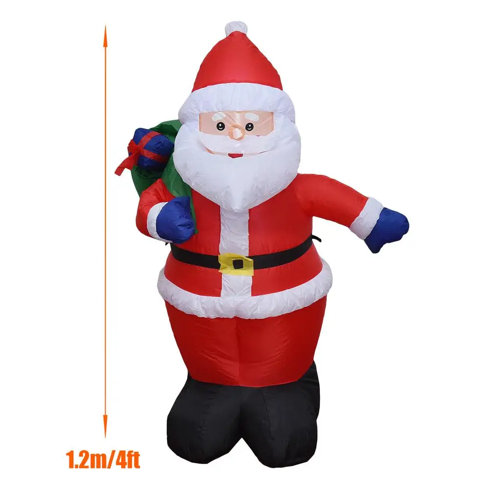 Pap&aacute; Noel inflable con luz LED, decoraci&oacute;n de Navidad para exteriores, patio de casa, decoraci&oacute;n de jard&iacute;n, Navidad, A&ntilde;o Nuevo, 2022-5