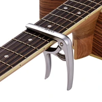 portable guitar capo zinc alloy guitar capo tone variation clip ergonomic design for classical guitars silver color
