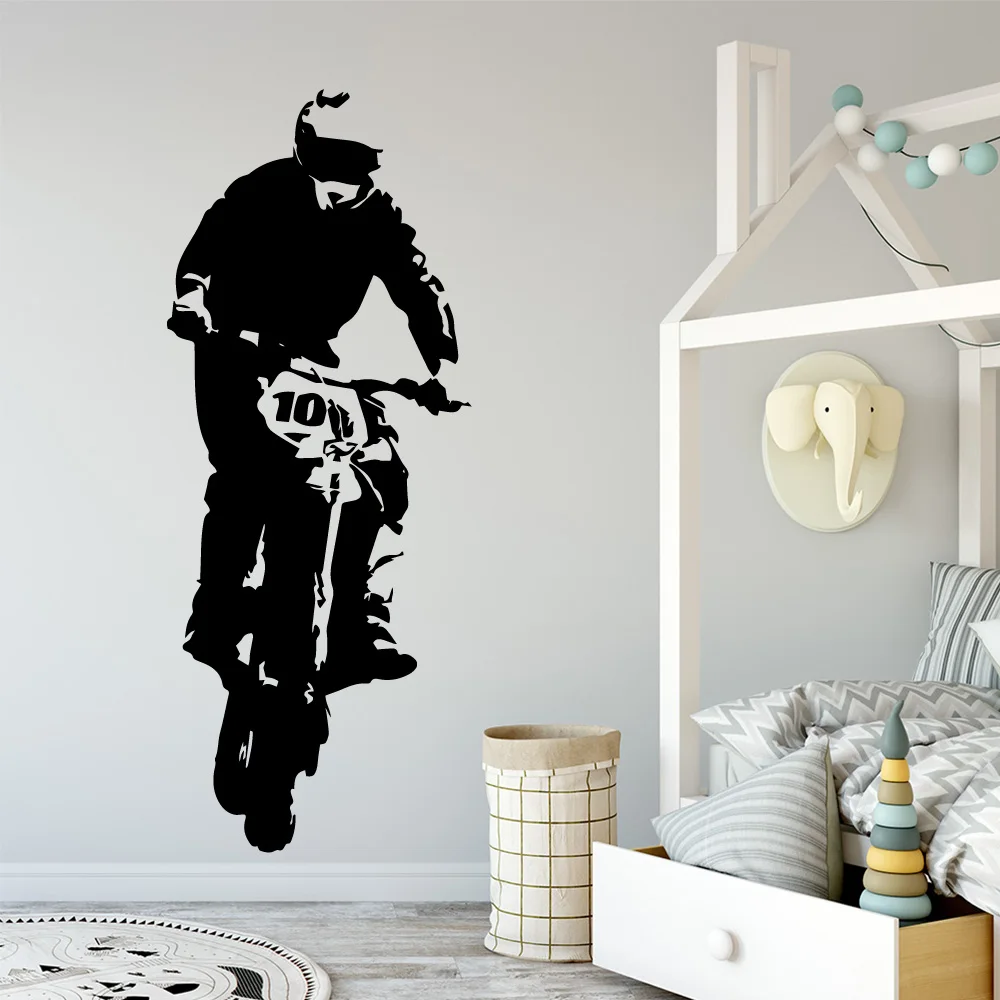 

Irritative Athletics Motorcycle Compete For Speed Waterproof Wall Stickers Wall Art Decor For Kids Rooms Decal Creative Stickers