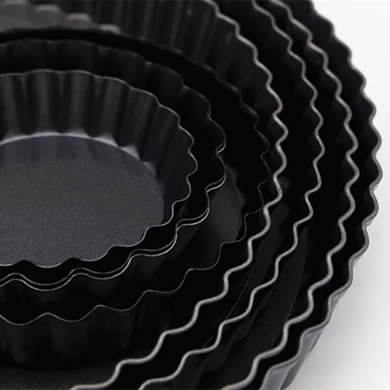 

Baking Mold Non-stick Tart Quiche Flan Breadfruit Pie Baking Pan Round Live Bottom Chrysanthemum