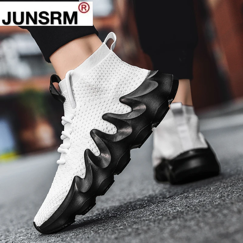

Fashion High Top Sock Running Shoes Men's Sports Sneakers Outdoor Mesh Casual Shoes Lightweight