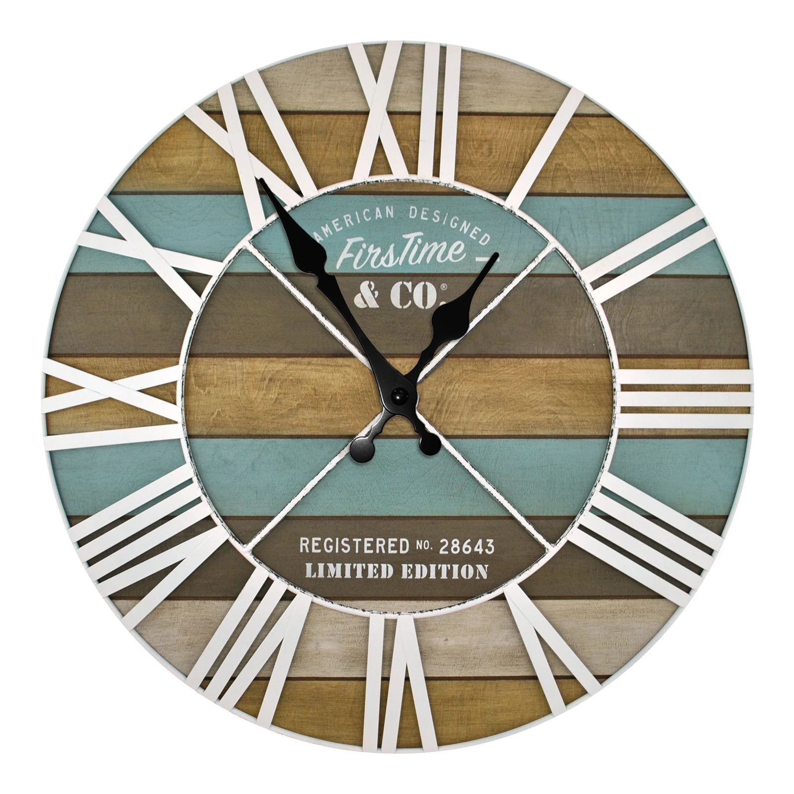 

Rustic Wall Clocks for Kitchen Bathroom Silent Non Ticking Country Style Quartz Clock Decorative for Living Room Home 12 Inch