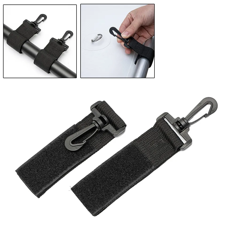 

2Pcs Kayak Marine Boat Paddle Oar Clips Fishing Rod Holder Surfing Paddle Buckle Adjustment Webbing Strap Holder Snap Clip