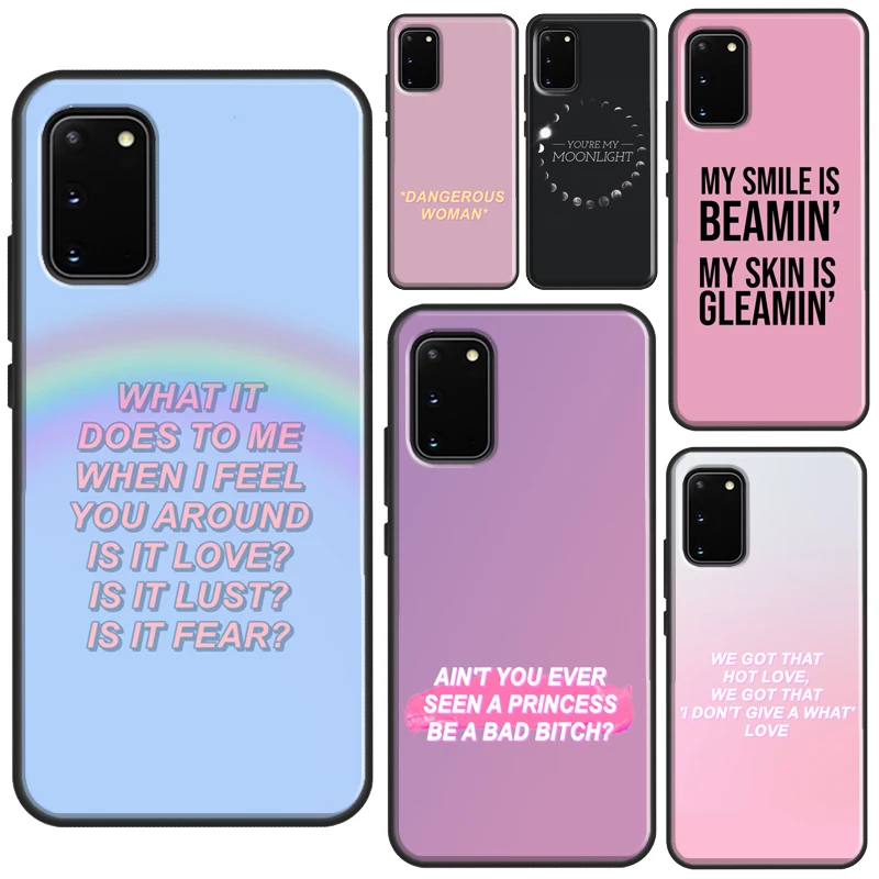 Чехол с текстом песни Ариана Гранде для Samsung Galaxy S10 Plus S8 S9 S20 FE Note 10 S10e 20 Ultra