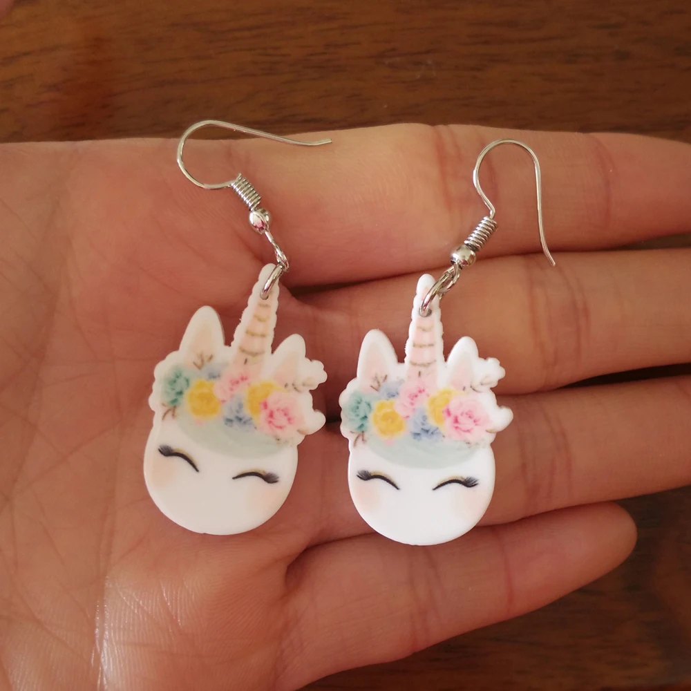 Женские акриловые серьги Menglina модные подвески из смолы с изображением лошади