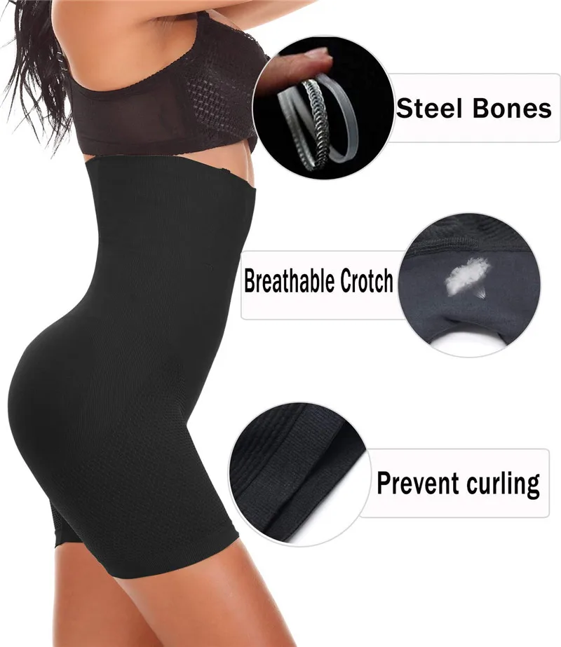 NINGMI High Waist Trainer Tummy Control Panties Women Slimming Pants Push Up Butt Lifter Shapewear Pulling Underwear Body Shaper | Женская
