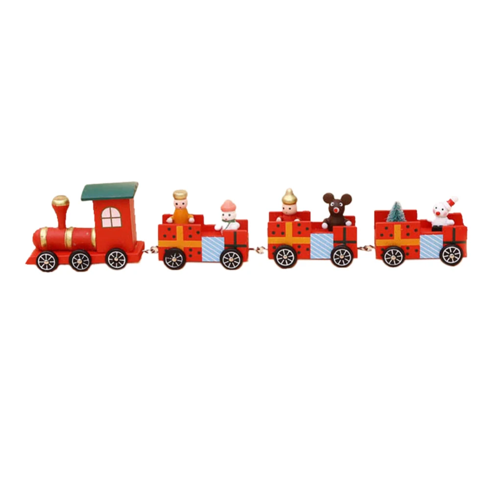 New Wood Train Christmas Decoration For Children Birthday Year Gift Home Festival Decor Supplies | Дом и сад