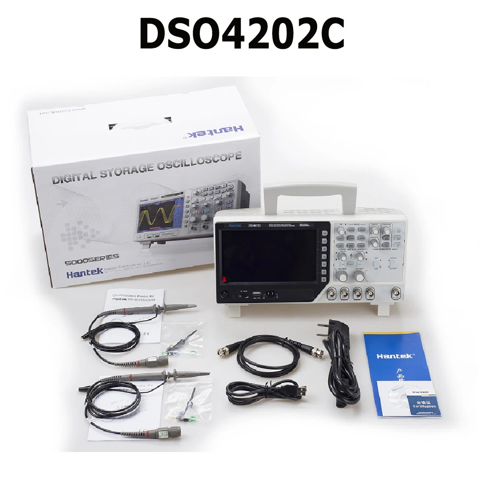 DSO4202C 200Mhz 2CH Hantek DSO4072C DSO4102C DSO4202C цифровой осциллограф 2CH Scopemeter мультиметр генератор сигналов внешний триггер - Цвет: DSO4202C 200Mhz 2CH