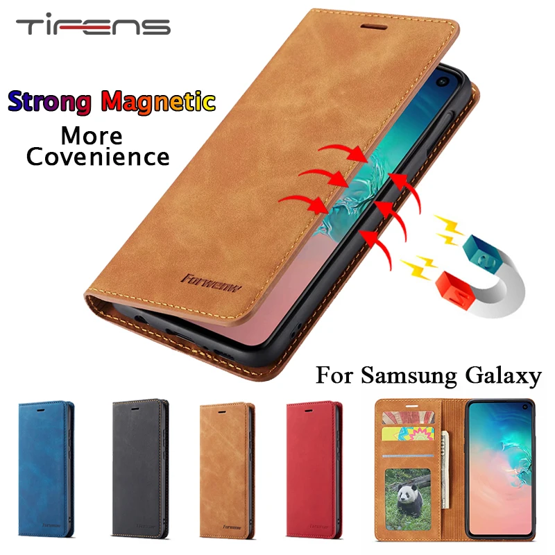 Кожаный чехол для Samsung S21 S9 S8 S10 S20 FE Ultra Note10 Plus S7 Edge A51 A71 A21 A31 A42 A50 A70 A40 A30 A20 A10 откидной