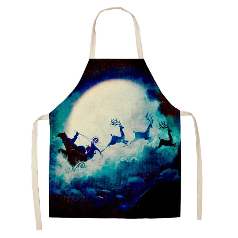 Рождественский хлопковый льняной носок с Санта Клаусом противообрастающий