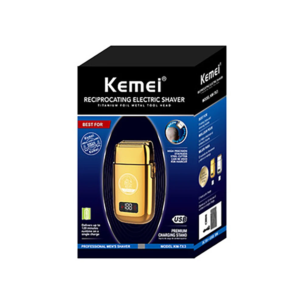 Kemei TX3 металлический корпус 5 скоростей парикмахерский инструмент для отделки