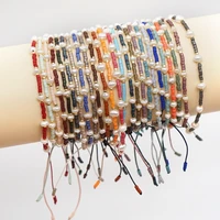 summer bohemian bracelet myuki beads hand woven natural freshwater pearl friendship rope small bracelet for women pulseras