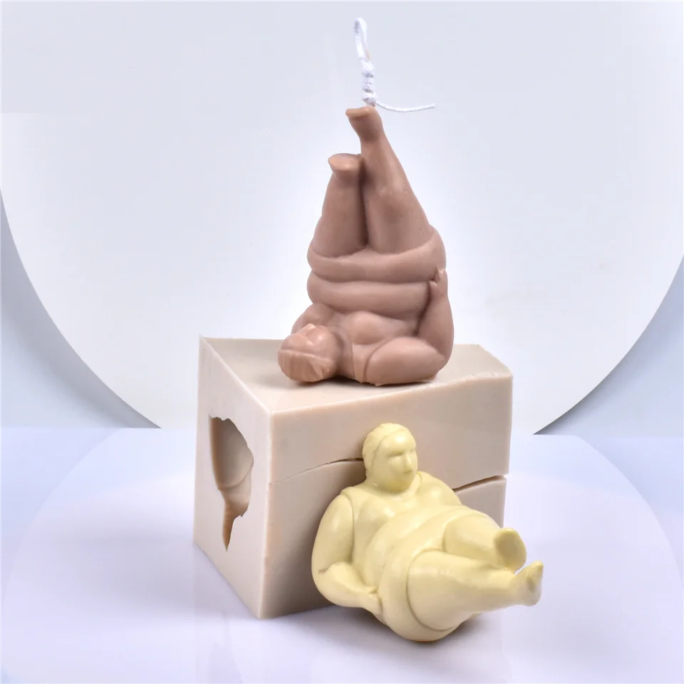 3D Силиконовые свечи формы для пухлые большого размера плюс Йога силиконовый