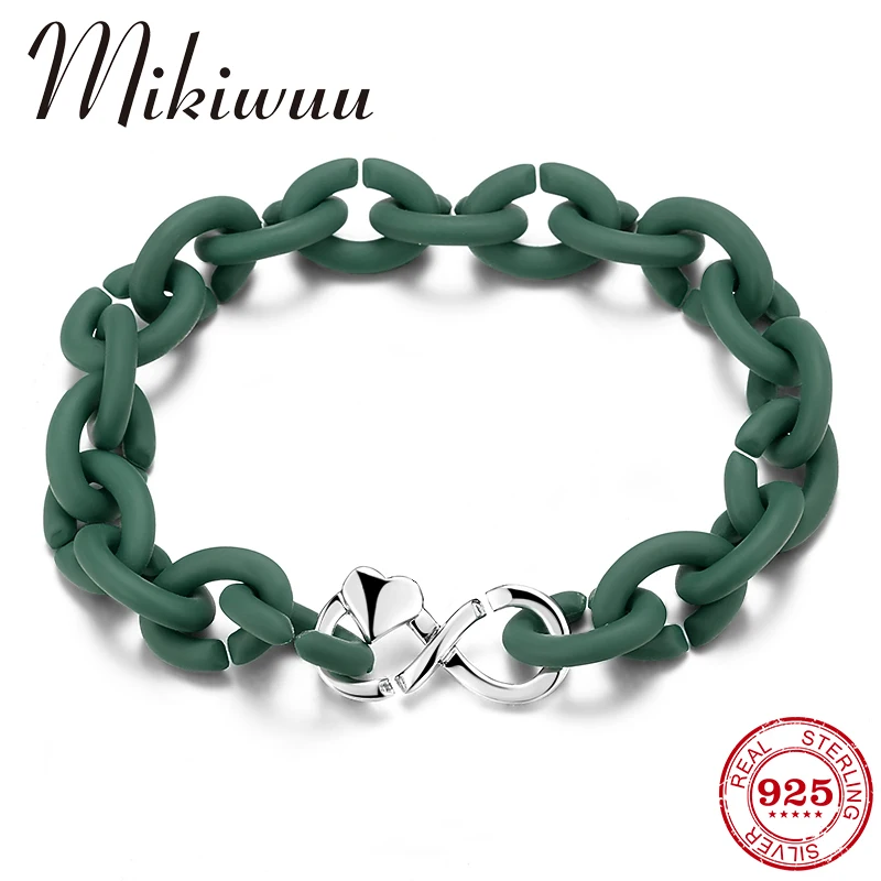 Мужской и женский браслет из твердой резины 21 см модные ювелирные изделия