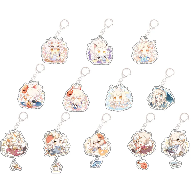 

Sky Children Of Light Keychains Game Man Key Chains Acrylic Cartoon Women Key Holder Cute Funny Couples Keyring Wedding Llavero