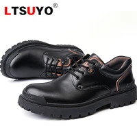 new style mens martin shoes autumn and winter outdoor tooling shoes high end leather casual shoes mens shoes