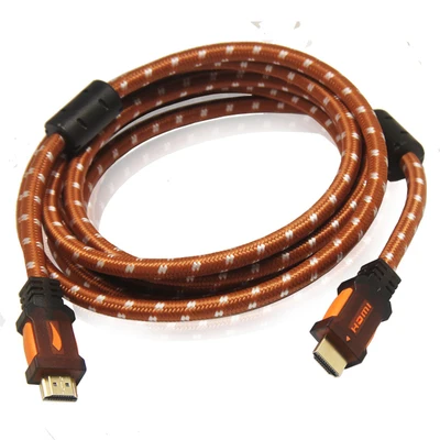 

Yellow Knife HDMI Line HD Audio video Line Tiger leather soft line version 1.4 supports 3D cable 1.5m-20m