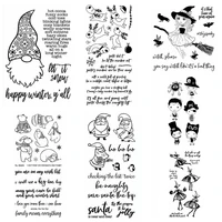 clear silicone stamps witch happy winter christmas santa polar bear decorate cards making paper scrapbooking craft new stamps