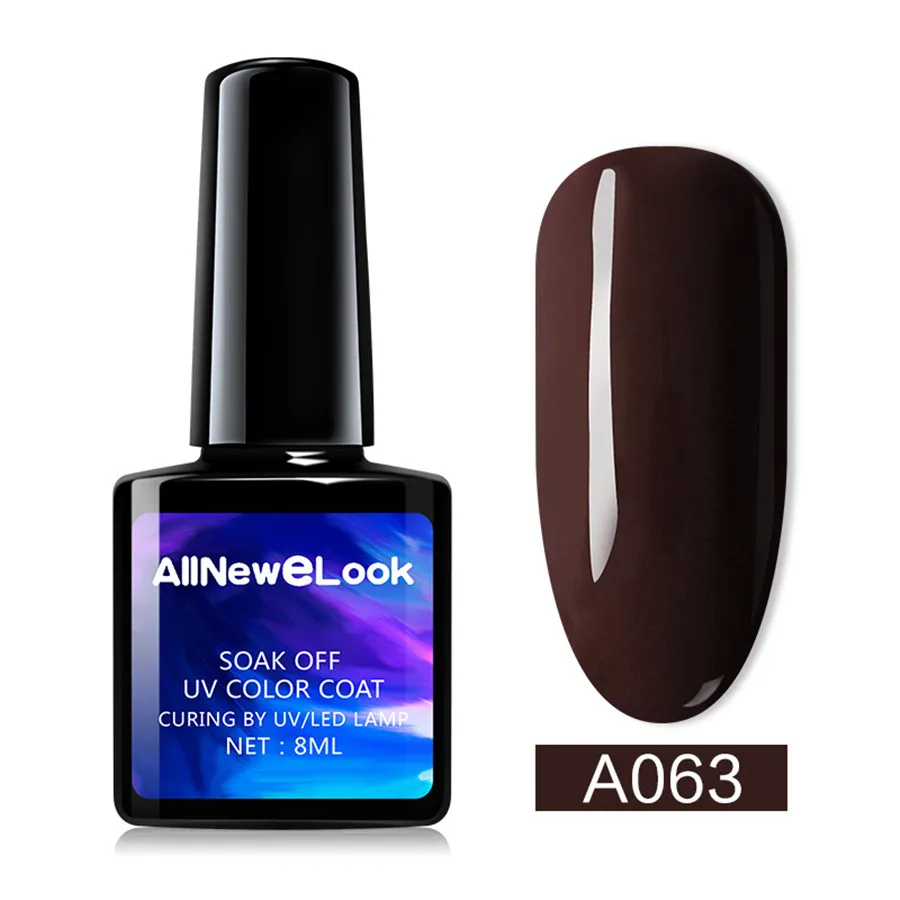 Allnewelook Гель-лак Bluesky Гибридный гвоздь 8 мл, флакон, черный цвет Гель Дизайн Bluesky УФ гель лак для ногтей лак - Цвет: 063
