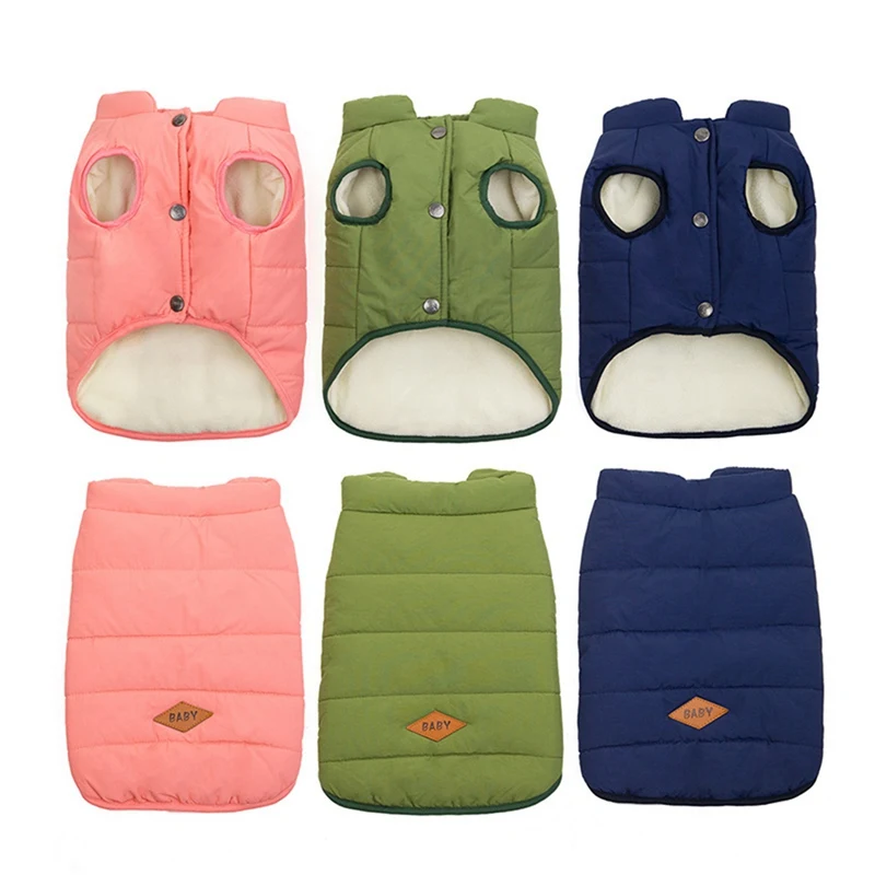 

Warm Dog Down Parkas Cloting Cotton Thick Fleece-Lined Comfortable Cotton Vest Durable Down Pet Parkas Coat Dog Supplies