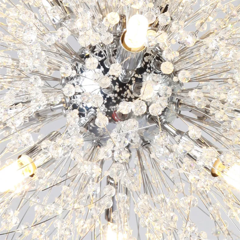 Скандинавский промышленный G4 хромированный подвесной светильник sputnik Fof Лофт