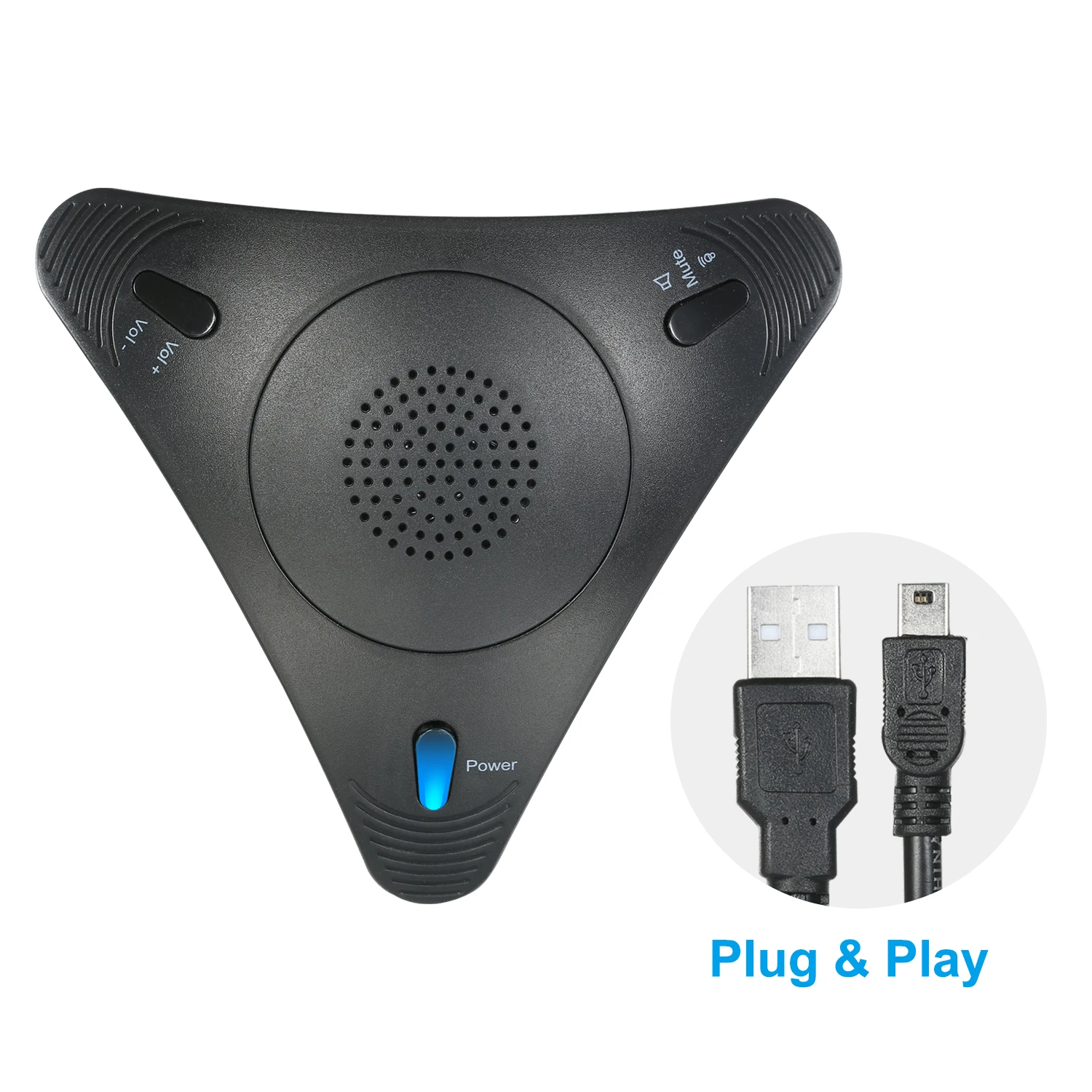 USB микрофон для конференц связи настольный проводной VOIP + динамик ПК ноутбука