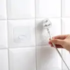 Настенная клейкая вешалка с крючками, компактная прозрачная вешалка для кухонного полотенца, туалета, ванной, кухонный Органайзер