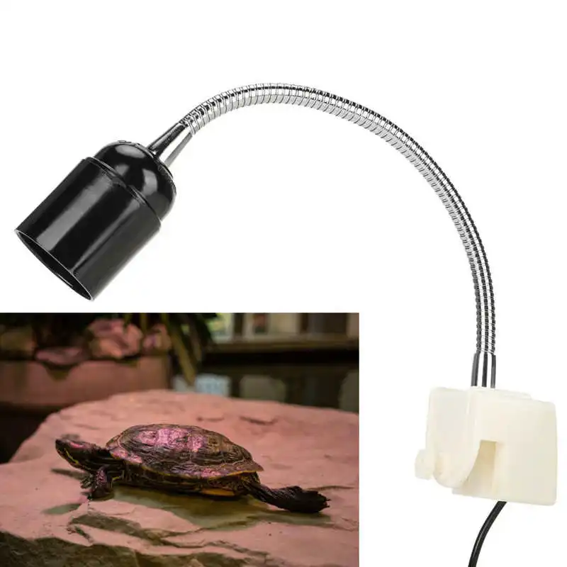UVA / UVB Reptile Heat Lamp with Clip-on Bulb Holder Full Spectrum Turtle Tortoises Basking Heating Bracket 220V E27 | Дом и сад