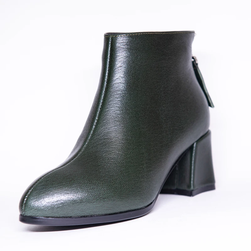 Кожа Женские ботильоны сезон осень зима Высокие странный стиль каблука обуви G282