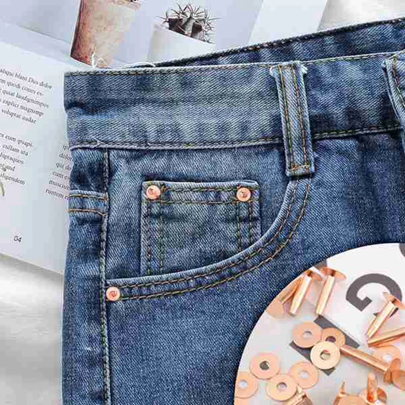 

50 Sets DIY Luggage Rivet Leather Craft Rivet Tubular Stud Metal Rivet Sets 9X3.3X19mm