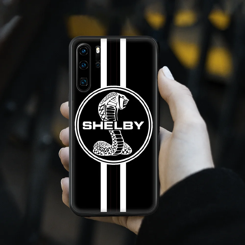 

Car Shelby GT500 Supercar Phone Case cover For huawei p 8 9 10 20 30 40 P pro Smart 2019 Z lite mini black waterproof tpu cover