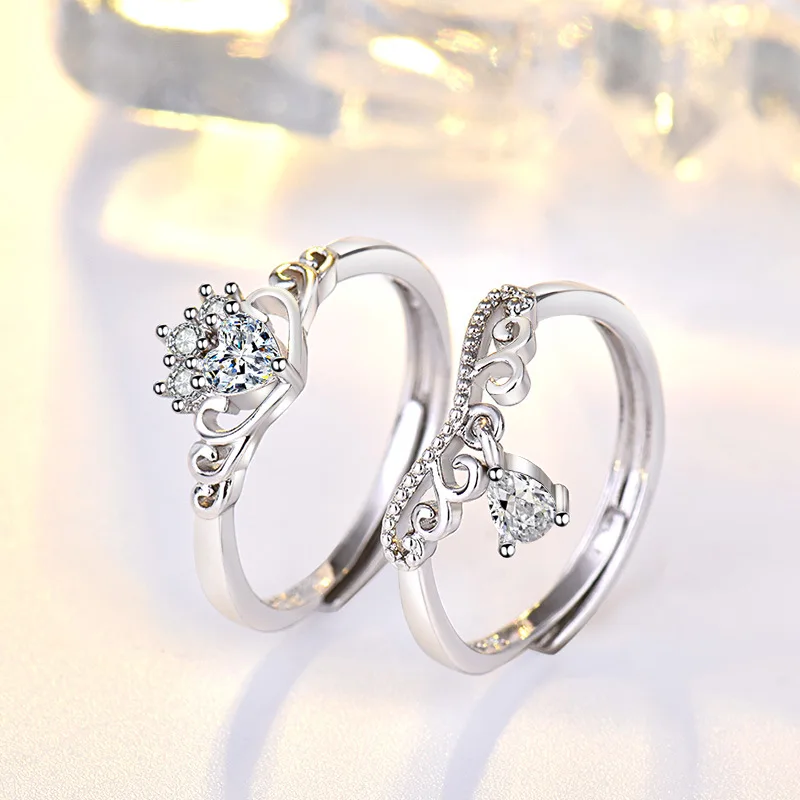 Новинка роскошное кольцо с короной подвеской AAA австрийский кристалл открытым