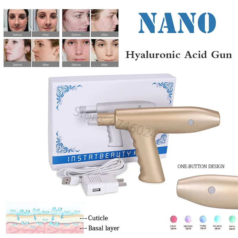 Мезотерапия EZ отрицательное давление мезо пистолет Гиалуроновая кислота уход за