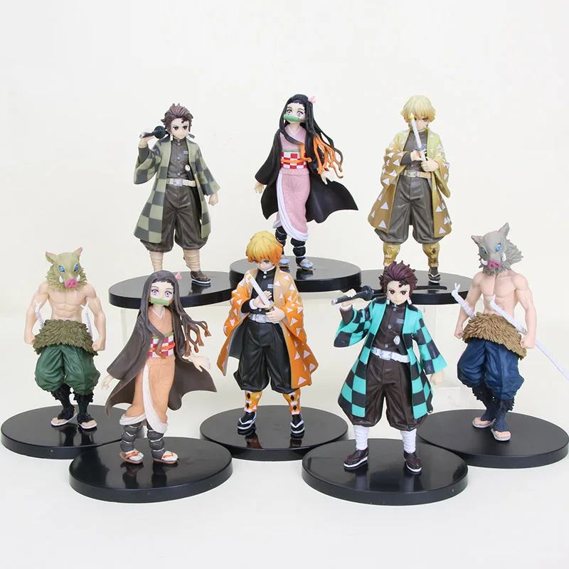 16 см фигурка убийцы демона Kamado Tanjirou Kamado Nezuko Agatsuma Zenitsu Hashibira Inosuke Kimetsu no Yaiba ПВХ фигурка игрушки