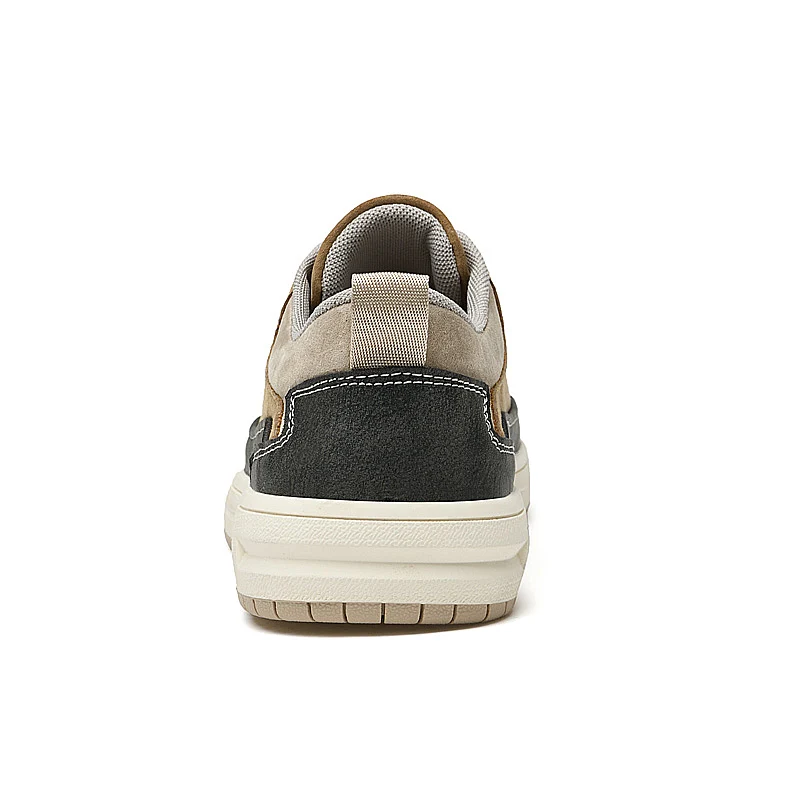 Harga Sneakers Kasual Kulit Pria Asli Alas Kaki Pria Krem Sepatu Flat Kualitas Baik Sneakers Jalan Merek Fashion Pria