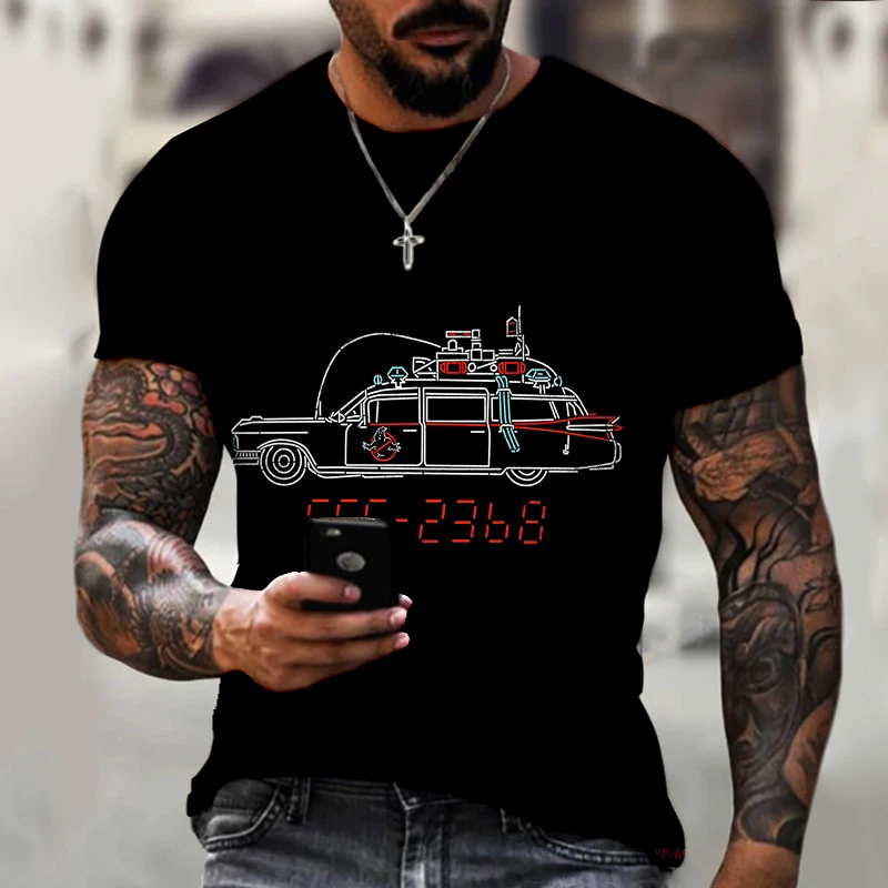 Футболка мужская с 3D-принтом рубашка оверсайз круглым вырезом эксклюзивный