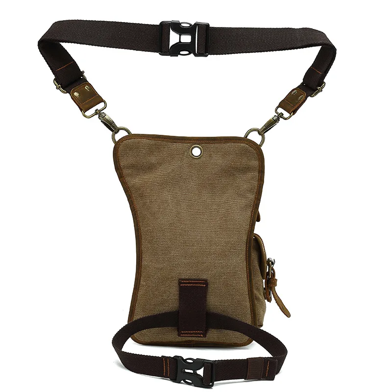Outdoor cycling leg bag men's canvas fashion casual one-shoulder messenger bag new trend waist bag