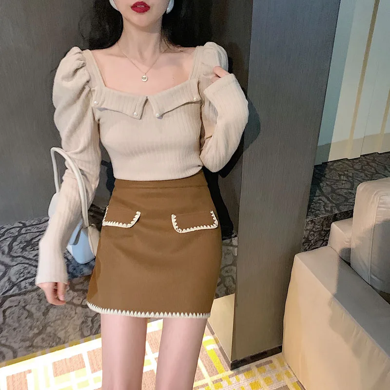Футболка WHITNEY WANG 2020 Весенняя модная уличная одежда винтажная облегающая футболка