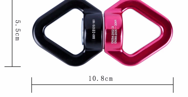 Pro карабин для скалолазания Универсальное кольцо йоги Поворотный соединитель 30kN
